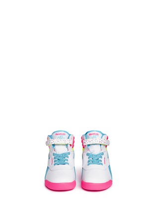 Figure View - Click To Enlarge - REEBOK - 'Freestyle Hi Birthday' colourblock leather toddler sneakers