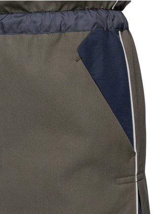 Detail View - Click To Enlarge - SACAI - Pleated insert paperbag waist twill skirt