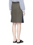 Back View - Click To Enlarge - SACAI - Pleated insert paperbag waist twill skirt