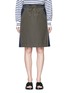 Main View - Click To Enlarge - SACAI - Pleated insert paperbag waist twill skirt