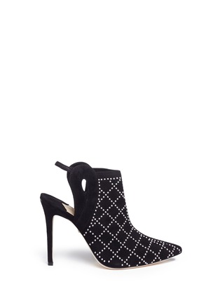 Main View - Click To Enlarge - ISA TAPIA - 'Antonia' stud suede slingback ankle booties
