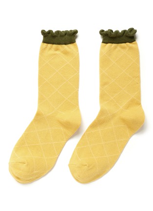 Main View - Click To Enlarge - HANSEL FROM BASEL - Pineapple crew socks