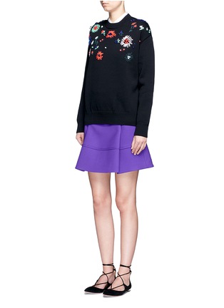 Figure View - Click To Enlarge - VICTORIA, VICTORIA BECKHAM - Flower embroidered sweater