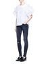 Figure View - Click To Enlarge - VICTORIA, VICTORIA BECKHAM - Ruffle sleeve cotton T-shirt