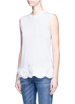 Front View - Click To Enlarge - VICTORIA, VICTORIA BECKHAM - 3D flower appliqué sleeveless tank top