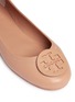 TORY BURCH - 'Minnie Travel' leather ballet flats