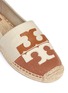 Detail View - Click To Enlarge - TORY BURCH - 'Jamie' leather logo colourblock canvas espadrille slip-ons