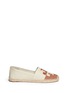 Main View - Click To Enlarge - TORY BURCH - 'Jamie' leather logo colourblock canvas espadrille slip-ons