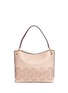 Back View - Click To Enlarge - TORY BURCH - 'Zoey' floral perforated leather tote