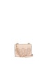 Main View - Click To Enlarge - TORY BURCH - 'Zoey' floral perforated leather chain shoulder bag