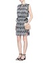 Figure View - Click To Enlarge - TORY BURCH - 'Zoey' floral perforated leather chain shoulder bag