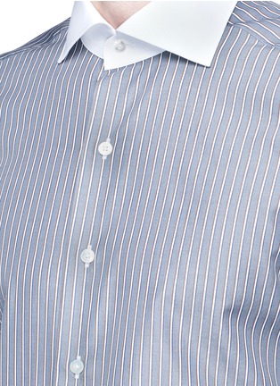 Detail View - Click To Enlarge - TOMORROWLAND - Contrast collar stripe cotton poplin shirt