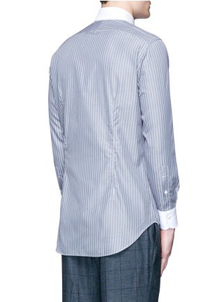 Back View - Click To Enlarge - TOMORROWLAND - Contrast collar stripe cotton poplin shirt