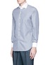 Front View - Click To Enlarge - TOMORROWLAND - Contrast collar stripe cotton poplin shirt