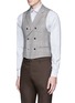 Front View - Click To Enlarge - TOMORROWLAND - Dormeuil Sportex Vintage® wool houndstooth double breasted vest