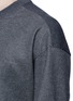 Detail View - Click To Enlarge - TOMORROWLAND - Ribbed shoulder wool felt sweater
