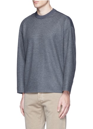 Front View - Click To Enlarge - TOMORROWLAND - Ribbed shoulder wool felt sweater