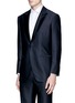 Front View - Click To Enlarge - TOMORROWLAND - Silk satin lapel wool soft tuxedo blazer