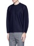 Front View - Click To Enlarge - TOMORROWLAND - Ribbed shoulder wool felt sweater