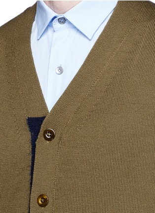Detail View - Click To Enlarge - TOMORROWLAND - Contrast trim wool mohair cardigan