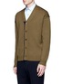 Front View - Click To Enlarge - TOMORROWLAND - Contrast trim wool mohair cardigan