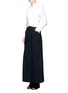 Figure View - Click To Enlarge - C/MEO COLLECTIVE - 'Cold Shoulder' wide leg crepe pants
