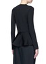 Back View - Click To Enlarge - THE ROW - 'Mel' scuba jersey peplum long sleeve top