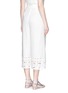 Back View - Click To Enlarge - ZIMMERMANN - 'Realm' dot floral embroidered cotton cropped pants