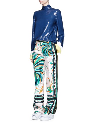 Figure View - Click To Enlarge - EMILIO PUCCI - Cactus flower print silk pyjama pants