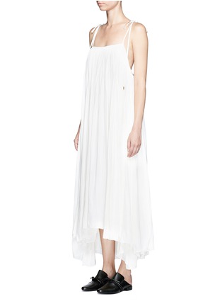 Front View - Click To Enlarge - LANVIN - Gathered techno satin two-way dress