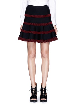 Main View - Click To Enlarge - ALAÏA - 'Frise' stripe knit flared skirt