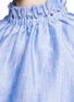 Detail View - Click To Enlarge - CO - Ruffle neck layered chambray sleeveless top