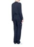 Back View - Click To Enlarge - CHLOÉ - Zip front satin twill jumpsuit
