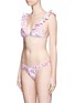 Figure View - Click To Enlarge - ZIMMERMANN - 'Roza' frill trim floral print bikini set