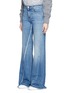 Front View - Click To Enlarge - STELLA MCCARTNEY - Fray edge wide leg jeans