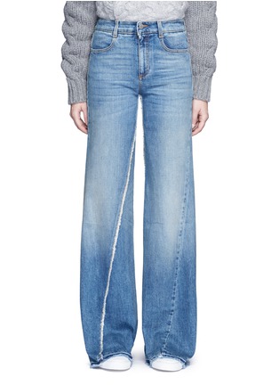 Main View - Click To Enlarge - STELLA MCCARTNEY - Fray edge wide leg jeans