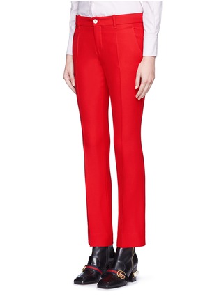 Front View - Click To Enlarge - GUCCI - Wool-silk flared pants