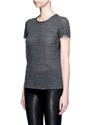 Front View - Click To Enlarge - RAG & BONE - 'Summer Stripe' textured linen-cotton T-shirt