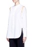 Front View - Click To Enlarge - PORTS 1961 - Detachable sleeve cotton poplin shirt