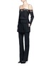 Figure View - Click To Enlarge - GIVENCHY - Belted apron front twill skirt