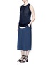 Figure View - Click To Enlarge - VINCE - Washed satin wide leg culottes
