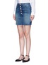 Front View - Click To Enlarge - J BRAND - 'Rosalie' button denim skirt