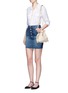 Figure View - Click To Enlarge - J BRAND - 'Rosalie' button denim skirt
