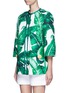 Front View - Click To Enlarge - - - Banana leaf print brocade jacket