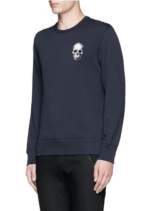 Front View - Click To Enlarge - ALEXANDER MCQUEEN - Skull embroidery sweatshirt