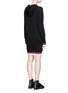 Back View - Click To Enlarge - EMILIO PUCCI - Wool-silk-cashmere hooded knit dress