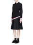 Figure View - Click To Enlarge - EMILIO PUCCI - Wool-silk-cashmere hooded knit dress