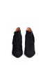 Front View - Click To Enlarge - MAISON MARGIELA - Asymmetric fringe suede booties