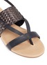Detail View - Click To Enlarge - UGG - 'Verona' metallic basket embossed leather sandals