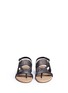 Front View - Click To Enlarge - UGG - 'Verona' metallic basket embossed leather sandals